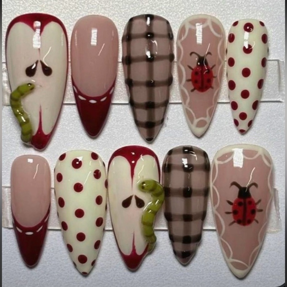 Ladybug and Polka Dot Nail Art Set